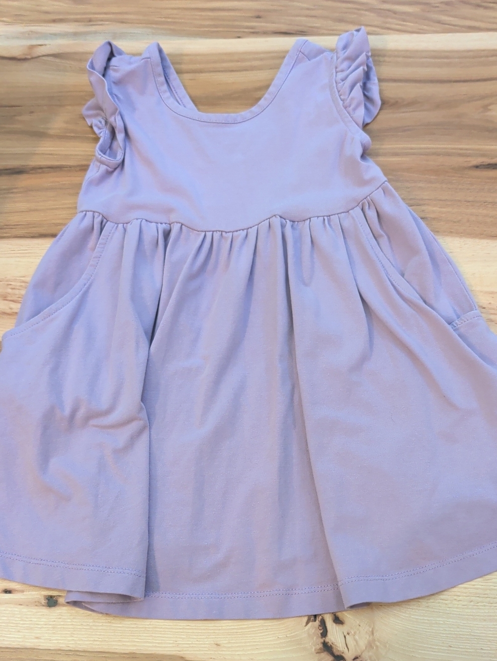 Hanna Andersson Lilac Ruffle Sleeve Casual Dress